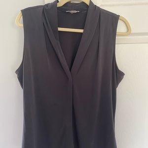 Calvin Klein V-neck grey sleeveless blouse
